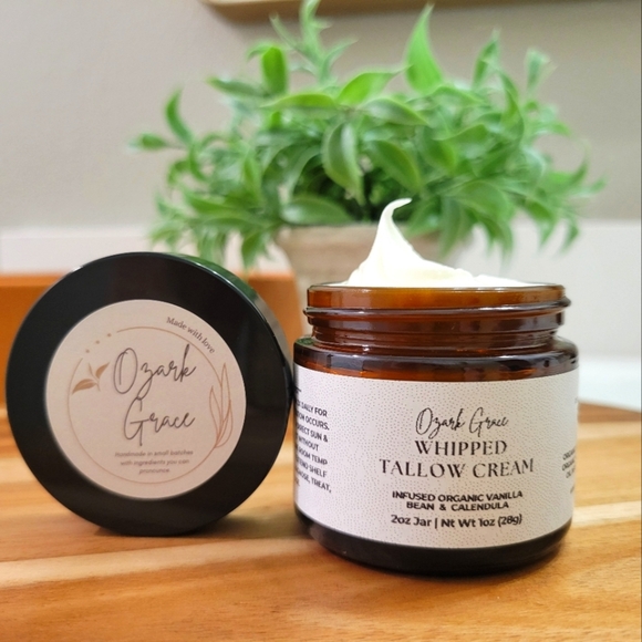 Ozark Grace Other - NWT Whipped Tallow Cream Infused Organic Vanilla Bean Skincare Handmade Lotion